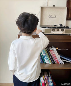 ชุดเสื้อผ้าเด็กเล็กคุณภาพสูง ชุดนักเรียนชายหญิง เสื้อปักโลโก้ 3 ชิ้น ชุดเสื้อผ้าเด็กเล็ก - Product Image 4