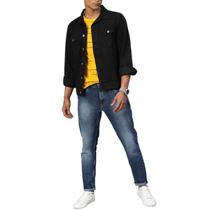 Veste en jean décontractée coupe ajustée pour hommes, vente en gros, haute qualité, écologique, coupe-vent, respirante, pour l'extérieur - Product Image 2