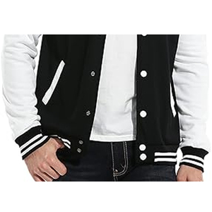 OEM Promotional Unisex Leather Polyester Cotton wool varsity <b>jackets</b> Urban Casual Buttoned Varsity Sportswear Bomber <b>Jackets</b> - Product Image 2