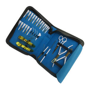 Kit de Herramientas para Instalación de Extensiones de Cabello, Clips Blancos, Ganchos Dorados, Tijeras, Pinzas para Aplicación de Micro Link, Kit de Herramientas Profesionales - Product Image 1