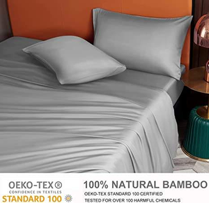 100% Bamboo Breathable Cooling Bed <b>Sheet</b> Set- Queen Size 300 Thread Count <b>Flat</b> <b>Fitted</b> <b>Sheet</b> Sets - Product Image 3