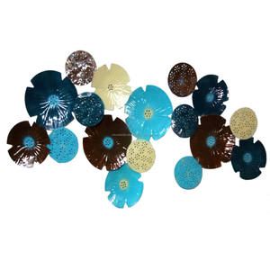 PENDENTIF DÉCORATIF MUR CRÉATIF FER FORGÉ LOTUS FEUILLE SUSPENSION MURALE DÉCORATION MURALE EN MÉTAL - Product Image 2