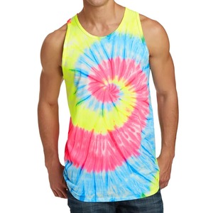 Camiseta sin mangas informal con estampado colorido Tie Dye personalizado - Product Image 5