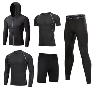 Conjuntos Deportivos de Compresión para Gimnasio, Venta al por Mayor, Conjunto de 5 Piezas de Compresión para Entrenamiento, Alta Calidad - Product Image 1