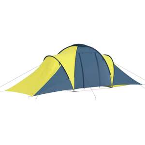 Tente de camping bleue et jaune pour 6 personnes - Product Image 3
