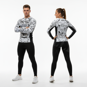 Camiseta de Compresión con Diseño de Logotipo Personalizado, Manga Larga, para Entrenamiento de MMA y BJJ, Talla Personalizada, para Gimnasio y Fitness - Product Image 3