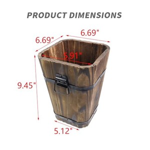 Vases et pots à fleurs décoratifs rustiques en bois d'acacia, écologiques, faits à la main, OEM, sur mesure, vente en gros |   Aqudus Saleem Inde - Product Image 3