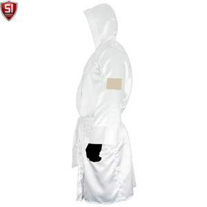 SUMROOS New Adult Men Boxing <b>Robe</b> <b>Satin</b> Customized Color Logo Breathable Soft Comfortable for MMA Fighting Muay Thai All Seasons - Product Image 3