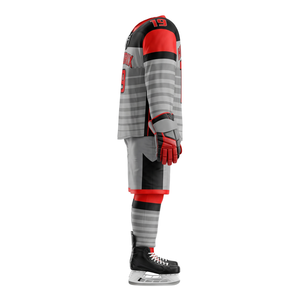 Uniforme de Hockey sobre Hielo Personalizado, Sublimado, Transpirable, Elástico, Reversible, para Práctica, Conjunto para Adultos, Directo de Fábrica - Product Image 4