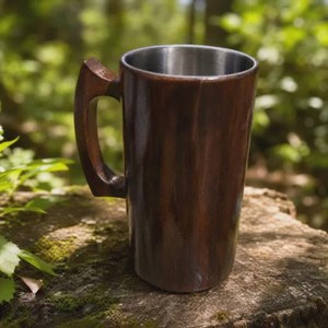 Handmade Natural Wooden Mug Eco Friendly Drinking Cup - Product Image 5