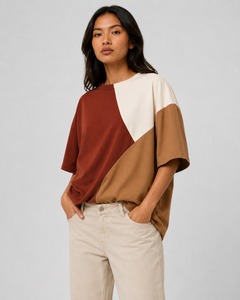 Camiseta Extra Grande de Algodón Grueso para Mujer, Personalizada con Logotipo Gráfico, de Alta Calidad, Transpirable, Tejida, Lisa, para Uso en Verano - Product Image 1