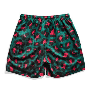 Shorts décontractés pour hommes avec taille élastique, motif uni, shorts en maille sublimée, taille mi-haute, techniques de teinture unie, fabriqués au Pakistan - Product Image 2