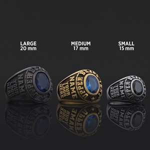 Bague d'université BOJ MCollege 027 personnalisée en argent avec diamant, bague de diplôme unisexe, certifiée GIA, micro-prix bas - Product Image 4