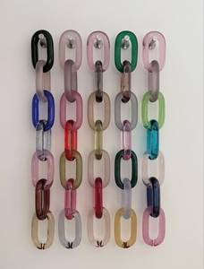 FAIZA CRAFT - Decoración de Pared de Eslabones de Cadena Transparentes de Resina de Colores, Estilo Moderno, Hecha a Mano, de Lujo, para el Hogar, Regalo de Cumpleaños o Diwali - Product Image 2