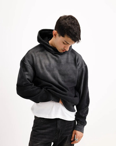 Sweat-shirt à capuche noir pour homme, imprimé ange, texte au dos, Dare To Fly, en coton, décontracté, vêtements d'automne, coupe régulière, streetwear - Product Image 3