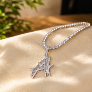 925 Sterling Silver VVS1 Moissanite Letter <b>Pendant</b> Hip Hop Style Micro Insert Baguette Cut Diamond Name Jewelry - Product Image 4