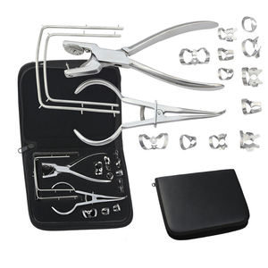 Kit dentaire manuel en acier inoxydable, instruments chirurgicaux incluant un kit de barrage dentaire, un cadre, des pinces, des crochets, un perforateur, certifié CE par Grip Surgical - Product Image 1