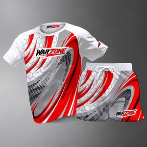 T-shirt sportif à manches courtes pour homme Warzone, imprimé par sublimation sur le devant, respirant, séchage rapide, tissu tricoté, coupe classique - Product Image 5