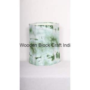 Cubo de papel decorativo hecho a mano con tapa abierta, impreso en PP, con envoltura de cartón y tela 100% algodón. - Product Image 3