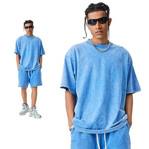 Conjunto de Verano para Hombre, Estilo Boyfriend, Holgado, con Camiseta Casual Americana de Moda y Pantalones Cortos, Conjunto de Dos Piezas - Product Image 6