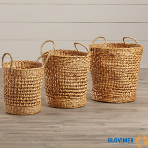 ตะกร้าปิกนิกน้ำผักตบชวา3ชุดตะกร้าของขวัญ - Product Image 2
