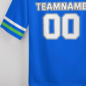 Vente en gros de maillots de football américain unisexes de haute qualité, motif sublimé personnalisé, vêtements de sport pour adultes et jeunes, uniforme - Product Image 4