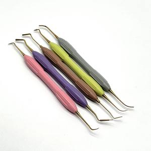 Ensemble d'instruments de restauration dentaire en composite LM, 5 pièces, poignées en silicone, outils dentaires de haute qualité pour les procédures de restauration - Product Image 5