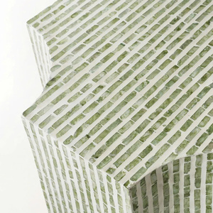 Sofisticado Elemento Decorativo para Salas de Estar de Lujo e Interiores Elegantes, Hermoso Taburete con Incrustaciones de Madreperla - Product Image 4