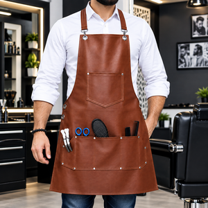 Delantal de Cuero sin Mangas Flamia & Jabz, Ecológico y Moderno, Clásico y Duradero con Bolsillos para Artículos de Limpieza - Product Image 2