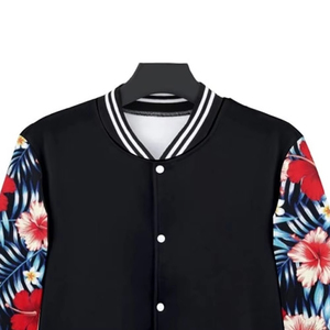 Unisex Winter Sublimation Printed Varsity Baseball <b>Jacket</b> School Casual Wear Sweatshirt Solid Color Front Custom Logo Embroidery - Product Image 4