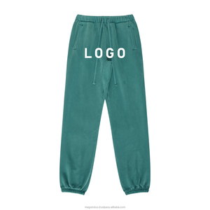 2024 New Style Men's Lightweight 380gsm Worsted Fabric Fleece Waterproof Eco-Friendly Sweatpants Warm Casual <b>Stacked</b> Acid Wash - Product Image 1