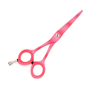 Ciseaux de coiffure professionnels en acier inoxydable, rose rayé, lame affûtée, pour droitiers, ciseaux de salon de coiffure, ciseaux de barbier - Product Image 5