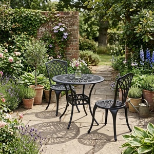 Table basse de luxe en fer forgé européen, résistante aux intempéries, sur mesure, pour jardin et cour, ensemble de mobilier d'extérieur - Product Image 4