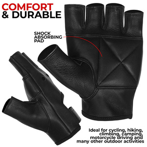 High Quality Sheep Grain Leather Wheel Chair Gloves Non-Slip Breathable Abrasion Heat Resistant Soft Comfortable Gym Sports - Product Image 2