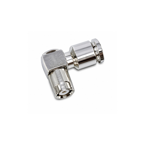 Conector TNC Hembra de Ángulo Recto Tipo Abrazadera LMR400, Adaptador Coaxial RF Cromado para Cable de Red de Datos de Telecomunicaciones - Product Image 5