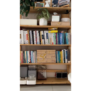 Boîte de rangement en bambou tressé avec couvercle - Product Image 3