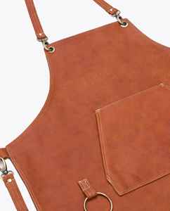 Delantal de Mixología de Cuero Genuino a Prueba de Olores para Bartenders Profesionales - Elegante Ropa de Trabajo para Bar con Portaherramientas de Latón - Product Image 6