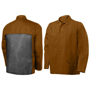 Veste de soudeur en cuir de vachette pleine fleur haute performance, protection industrielle résistante à la chaleur et aux étincelles pour soudeurs - Product Image 6