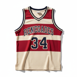 Maillot de basket-ball en maille respirante personnalisable, unisexe, col en V court, séchage rapide, nom d'équipe personnalisé, marque, 100% polyester - Product Image 3