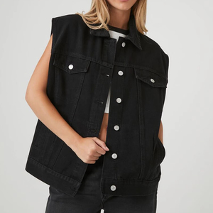 Retro 90s Aesthetic <b>Denim</b> Vest | Gender-Neutral Oversized <b>Sleeveless</b> <b>Jacket</b> | Acid Wash Sustainable <b>Denim</b> Gilet - Product Image 1