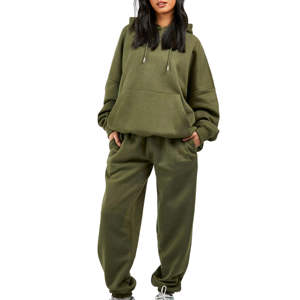 Ensemble de survêtement imprimé en coton 100% pour femme, taille plus, au-dessus du genou, avec fermeture éclair, idéal pour l'hiver - Product Image 4