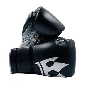 Best PVC Made Custom Leather Boxing <b>Gloves</b> Black and <b>Silver</b> Lace-Up Full Finger for Adults Training Gear - Product Image 5