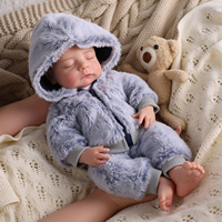 Boneka Bayi Silikon Realistis Babeside 16 Inch Noah, Bayi Laki-laki Baru Lahir Tertidur, Boneka Silikon Seluruh Tubuh, Grosir