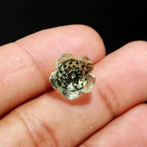 Améthyste verte naturelle Prasiolite, forme poire, taille fantaisie, 12 mm, pierres précieuses en vrac pour la fabrication de bijoux - Product Image 1