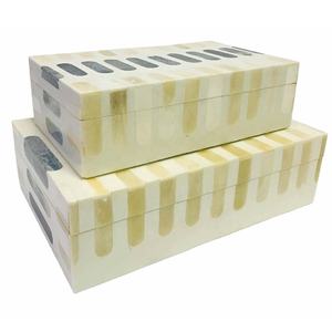 New Arrival Handmade Bone Inlay Rectangle Keepsake <b>Box</b> with for <b>Wood</b> Decorative Jewelry Storage Organizer - Product Image 3