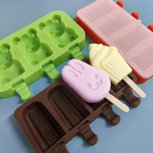 Molde de Silicona para Helados Caseros, Paletas de Hielo, Helados Ovalados, Helados Tradicionales, con Palito y Tapa - Product Image 4