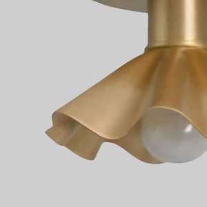 Luminique Atelier Brass Flower <b>Table</b> Lamp Contemporary Home Decor Indoor Living Room Modern Interior Design - Product Image 3