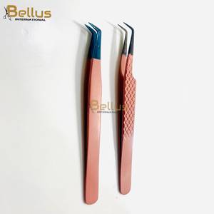 Bellus International High Precision 45 Degree Lash Tweezers Multi-Color Stainless Steel Smooth Tip Durable Professional Eyelash - Product Image 3
