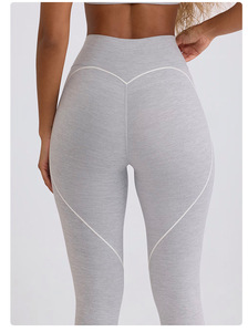 กางเกงเลกกิ้งออกกำลังกายกลางแจ้ง รุ่น New Sweet Heart Line Peach Butt ใส่สบาย กระชับ ป้องกันแบคทีเรีย ทนทานต่อการเกี่ยวขาด เหมาะสำหรับวิ่ง ฟิตเนส และยิม - Product Image 2