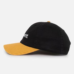 Gorra de Béisbol Negra Personalizada de Dos Tonos, Sin Estructura, de Algodón Lavado, de 6 Paneles, Estilo Dad Hat, con Logotipo Bordado - Product Image 4